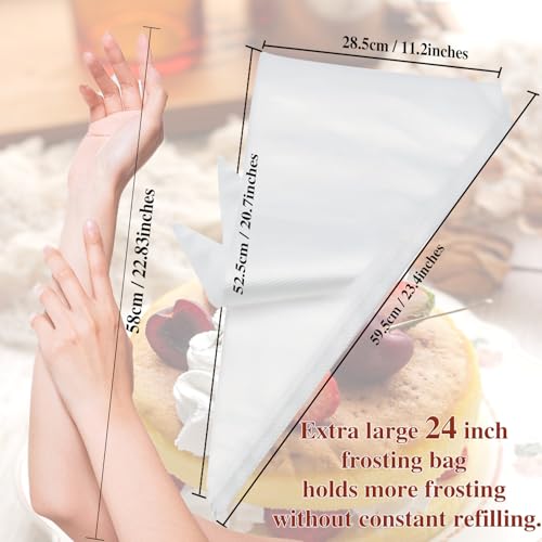 24 Inch Disposable Piping Bags (100 Count)