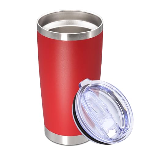 20oz Tumbler Stainless Steel Tumbler Coffee Tumbler with Lid Red