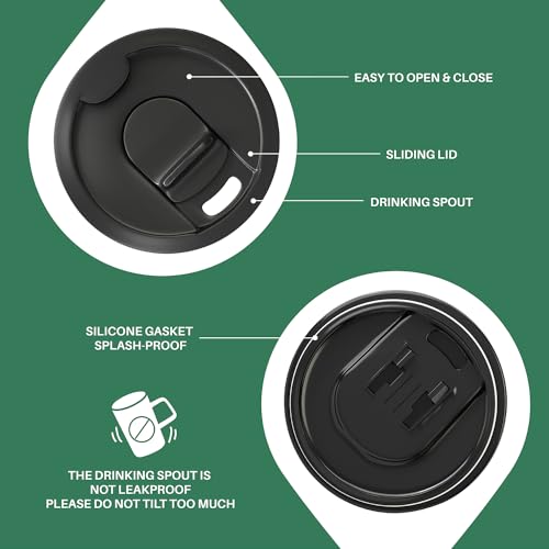 16 oz Insulated Coffee Mug with Lid and Handle
