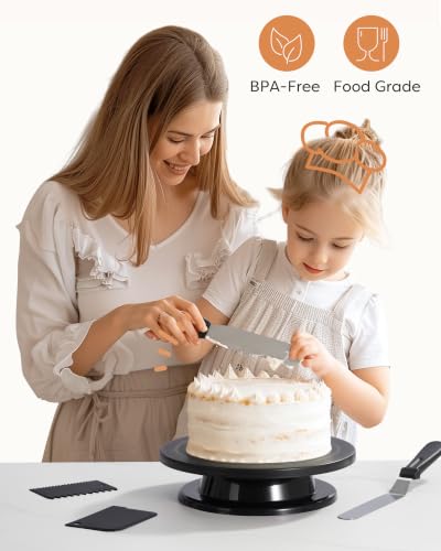 Cake Decorating Kit with Turntable Baking Supplies for Beginner Pros