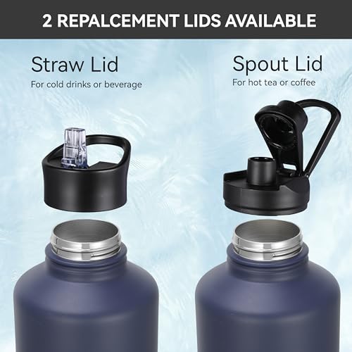 Half Gallon Insulated Water Bottles 64 oz