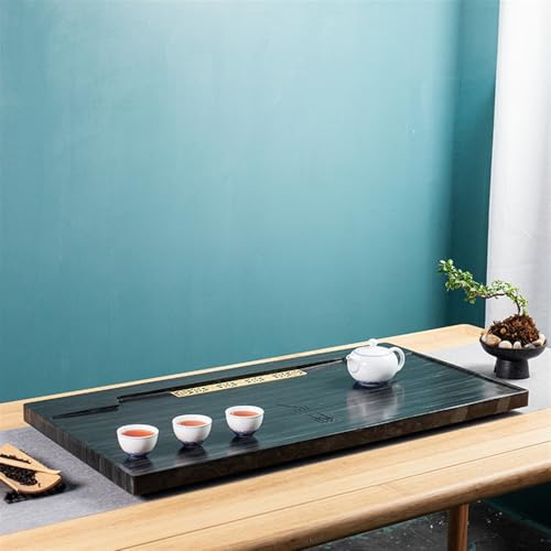 Tea Set Natural Green Wood Grain Stone Tea Tray Smooth Surface Home Office Modern Stone Tea Table Chinese Tea Set