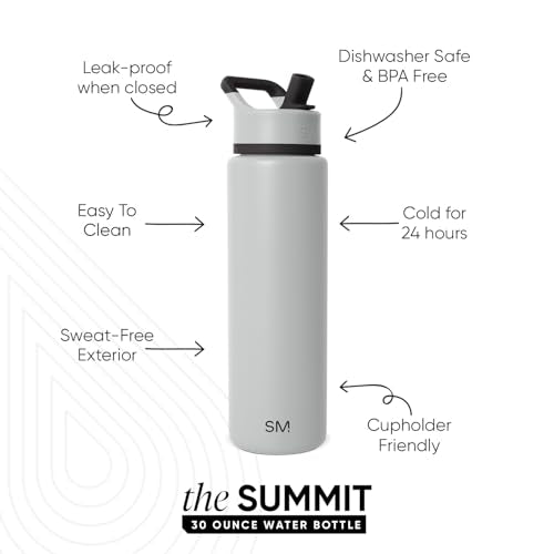 Insulated Water Bottle with Straw