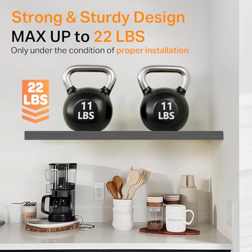 Grey Floating Shelves 15.7in