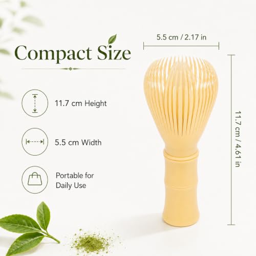 Traditional Matcha Whisk Reusable PP Resin Matcha Whisk Chasen Dishwasher Safe Matcha Stirrer Matcha Green Tea Powder Preparation Prepare Japanese Matcha Tea