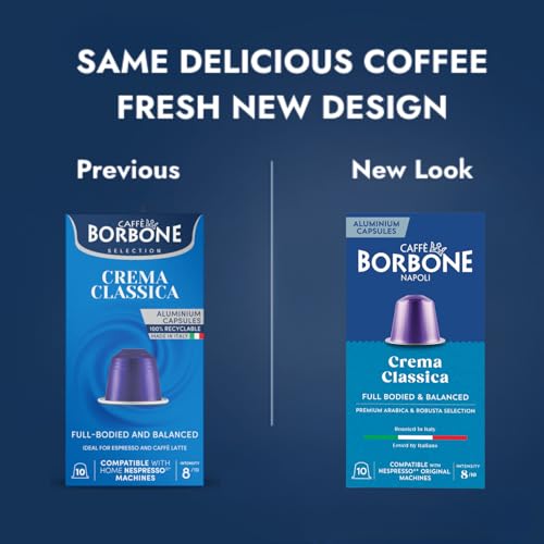 Crema Classica Aluminum Capsules Compatible with Nespresso Original Machines (30 Count)