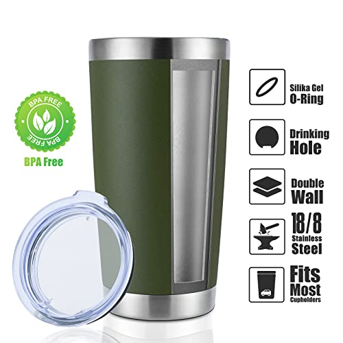 20oz Stainless Steel Tumbler Bulk with Lid (8 Count)