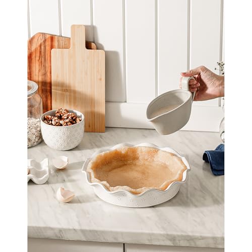 Ceramic Deep Pie Pan for Baking