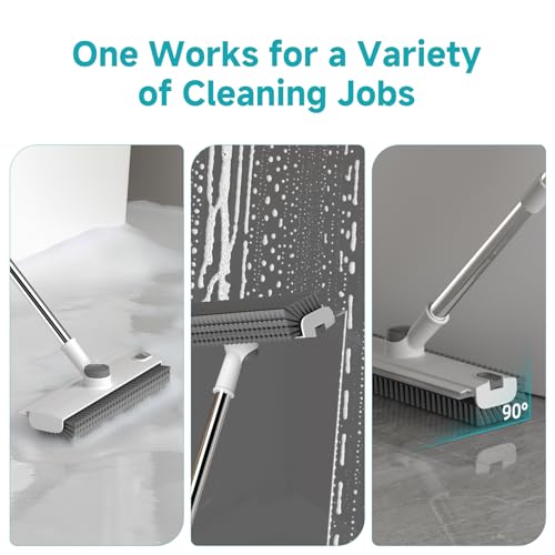 Floor Scrub Brush with Long Handle Length Adjustable