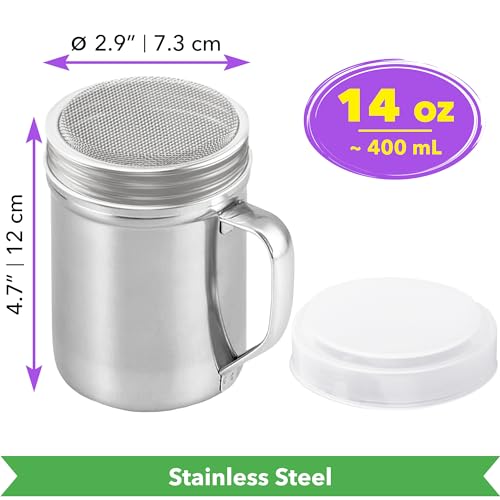 Large Powdered Sugar Shaker Duster