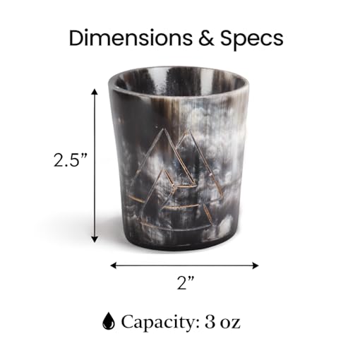 Viking Horn Shot Glasses Set of 4 (4 Count)