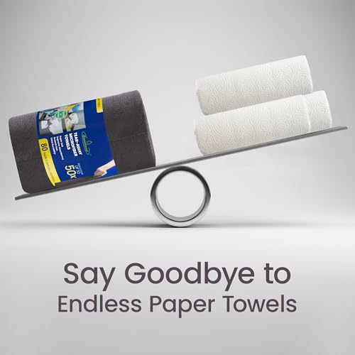 Microfiber Cleaning Cloth Roll (80 Count)