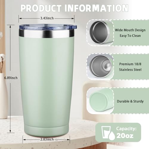 20 oz Tumbler with Lids and Straws