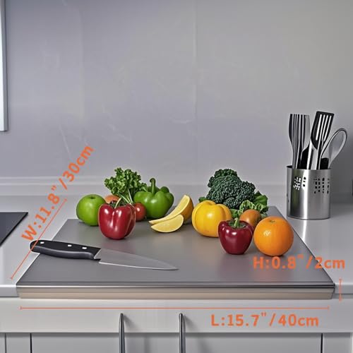 Stainless Steel Cutting Boards with Lip for Kitchen