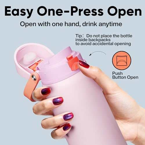 Insulated Water Bottle with Straw