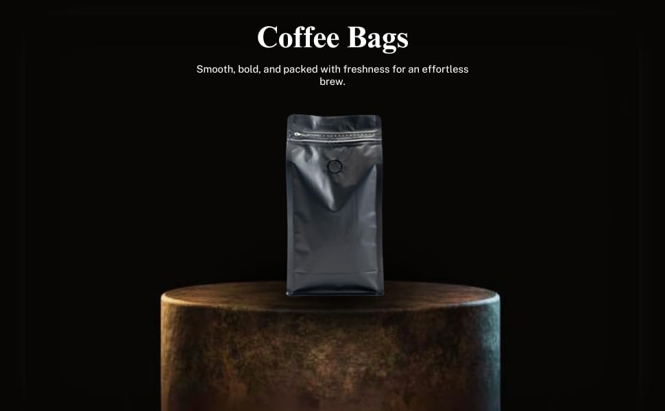 Premium Coffee Bags with Valve (50 Count)