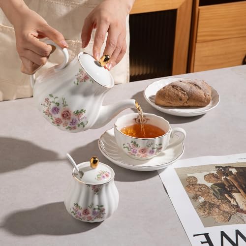 Sweejar 40FLOZ Royal Teapot with Infuser