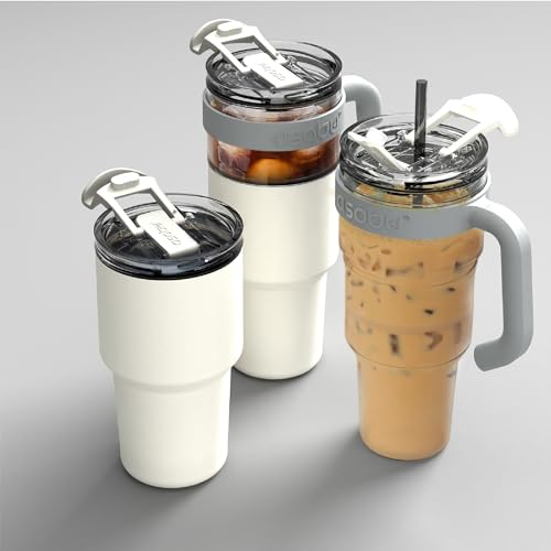Extra Large Travel Explorer Tumbler for Hot and Cold with Stainless Steel Removable Coffee Mug Sleeve