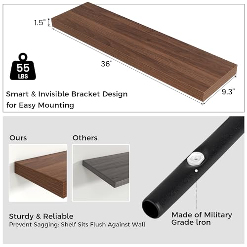 36 Inch Floating Shelves for Wall (2 Count)