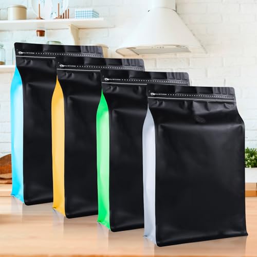 New 1.5 KG Large Capacity Coffee Bags with Valve (50 Count)