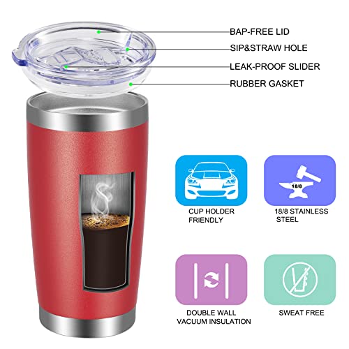 20oz Tumbler with Lid and Straw Stainless Steel Tumbler Cup Bulk Vacuum Insulated Double Wall Travel Coffee Mug Powder Coated Coffee Cup (12 Count)
