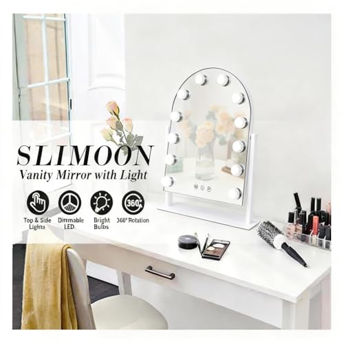Arched Makeup Vanity Mirror with Lights (9 Count)