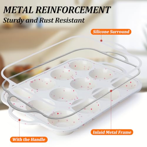 Regular Size Muffin Pan with Metal Reinforced Frame (2 Count)