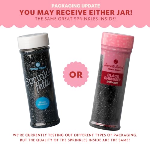 Black Sanding Sugar Crystals for Baking & Decorating (5.11 Ounce)
