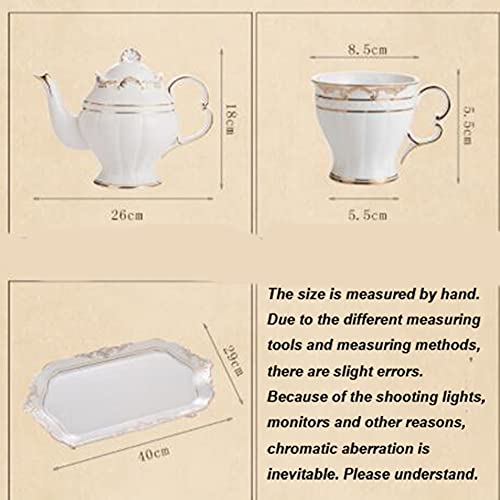 Porcelain Tea Set Ceramic Teapot with Cups and Saucers Set Colorful Floral Coffee Cup with Saucer in Gift Box A