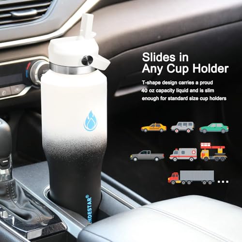 SENDESTAR 40oz Stainless Steel Water Bottle