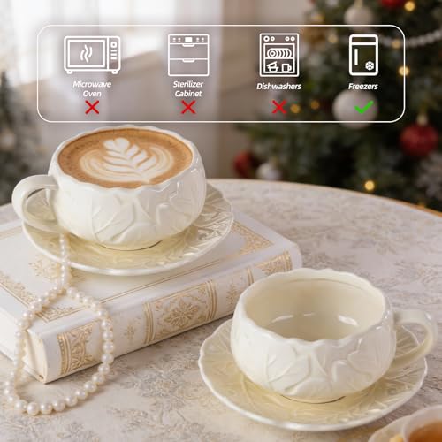 Tea Cups and Saucers Set of 2 (2 Count)