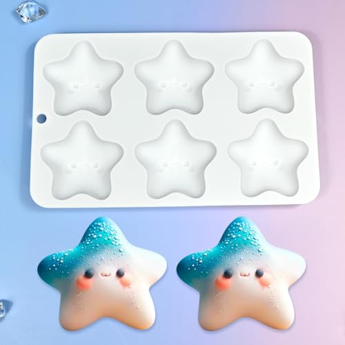 Cute Star Cartoon Shaped Dessert Mousse Molds 3d Silicone Cake Mold Muffin Pan Baking Tools For Cakes Decorating Supplies