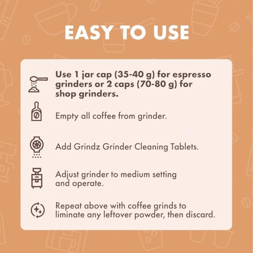 Grindz Professional Coffee Grinder Cleaning Tablets (102 Count)