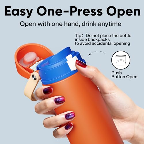 Insulated Water Bottle with Straw