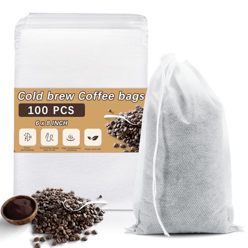 100 Pcs Cold Brew Bags 6x8 inch (100 Count)