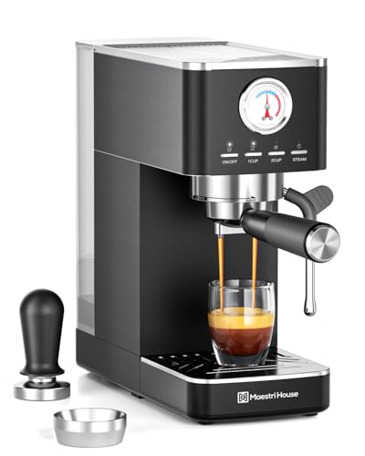 Slim Espresso Machine with Milk Frother