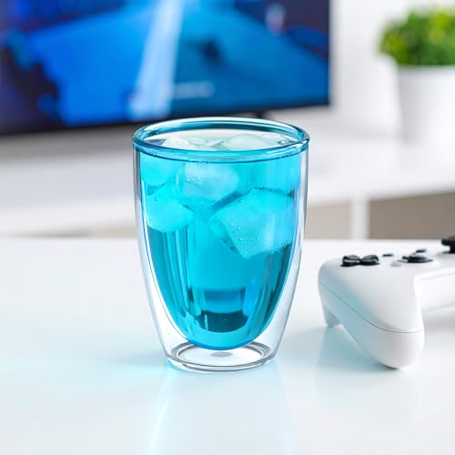 Andes - 14-Ounce Insulated Plastic Tumblers (Set of 4), Double-Wall Plastic Drinking Glasses, Mixed-Color Reusable Plastic Cups, BPA-Free, Shatter-Proof, Dishwasher-Safe (4 Count)