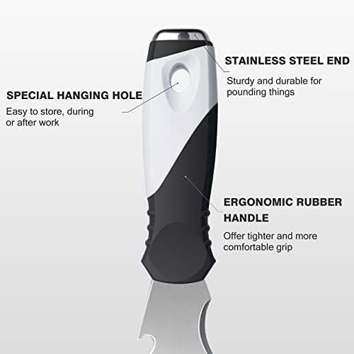3PC 10-in-1 Paint Scraper, MultiUse Putty Knife Tool, Hammer End (3 Count)