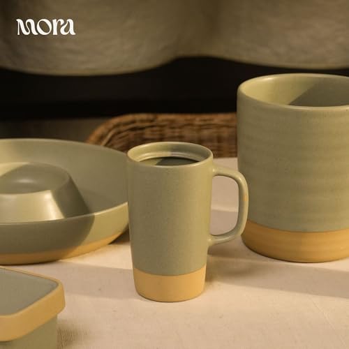 Mora Ceramics Large Tea Mug with Loose Leaf Infuser and Ceramic Lid