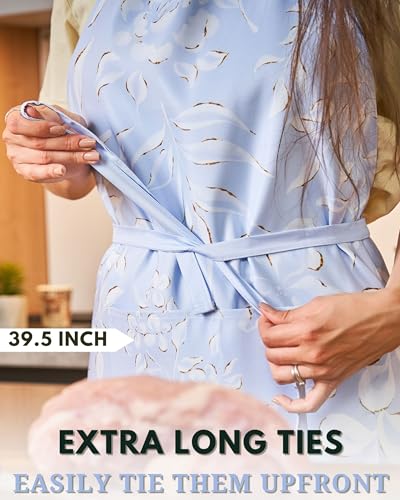 Premium Adjustable Cooking Colored Aprons for Women with Pockets