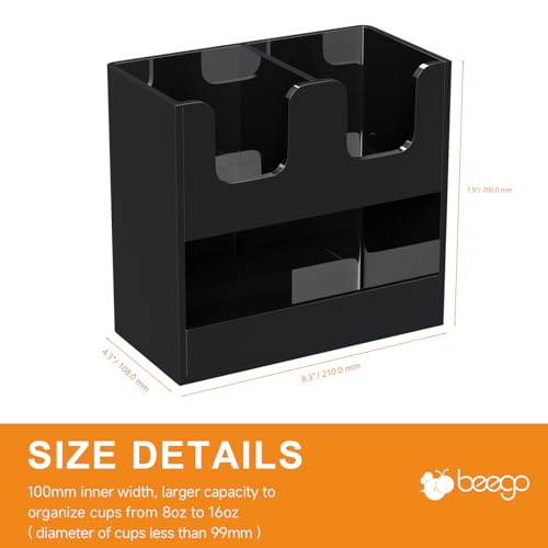 3 Compartment Cup Holder for Countertop