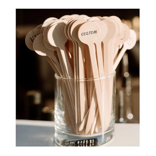 100 500 PCS Personalized Wooden Drink Stirrers