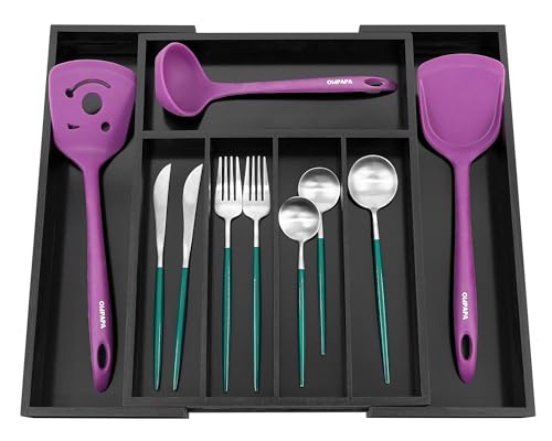 Bamboo Silverware Drawer Organizer