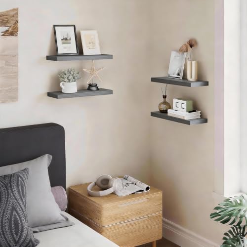 Grey Floating Shelves 15.7in