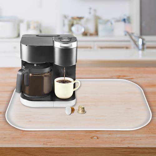 Silicone Coffee Maker Mat with Lip for Countertops