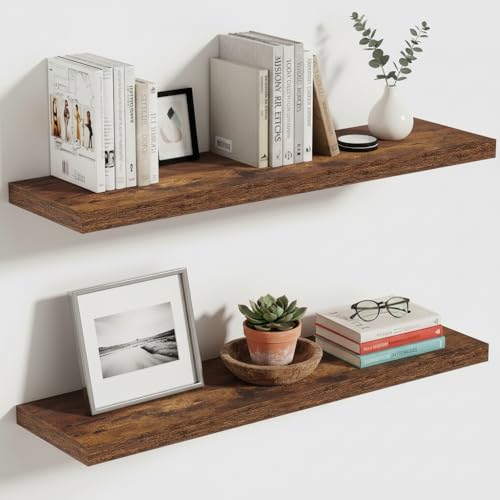 10 Inch Deep Floating Shelves 30x10” Set of 2 (2 Count)