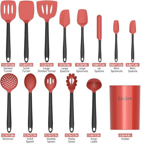 Silicone Kitchen Cooking Utensils Set (14 Count)