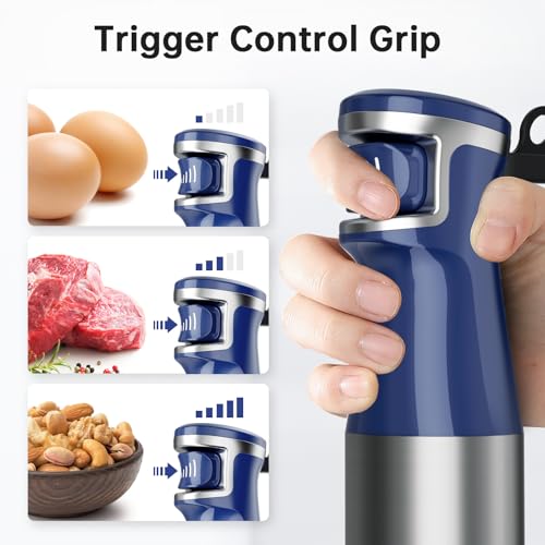 Immersion Blender Handheld 5 in 1 Hand Blender Set 1100W Heavy Duty
