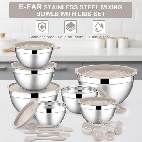 Stainless Steel Mixing Bowls (18 Count)