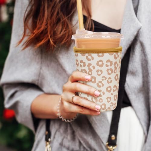 Reusable Insulated Neoprene Iced Coffee Cup Sleeve (3 Count)